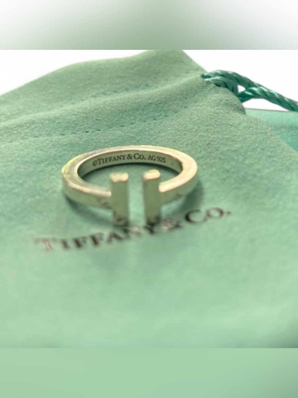 Tiffany & Co. T Square Ring in Sterling Silver 6.5 - Picture 2 of 8